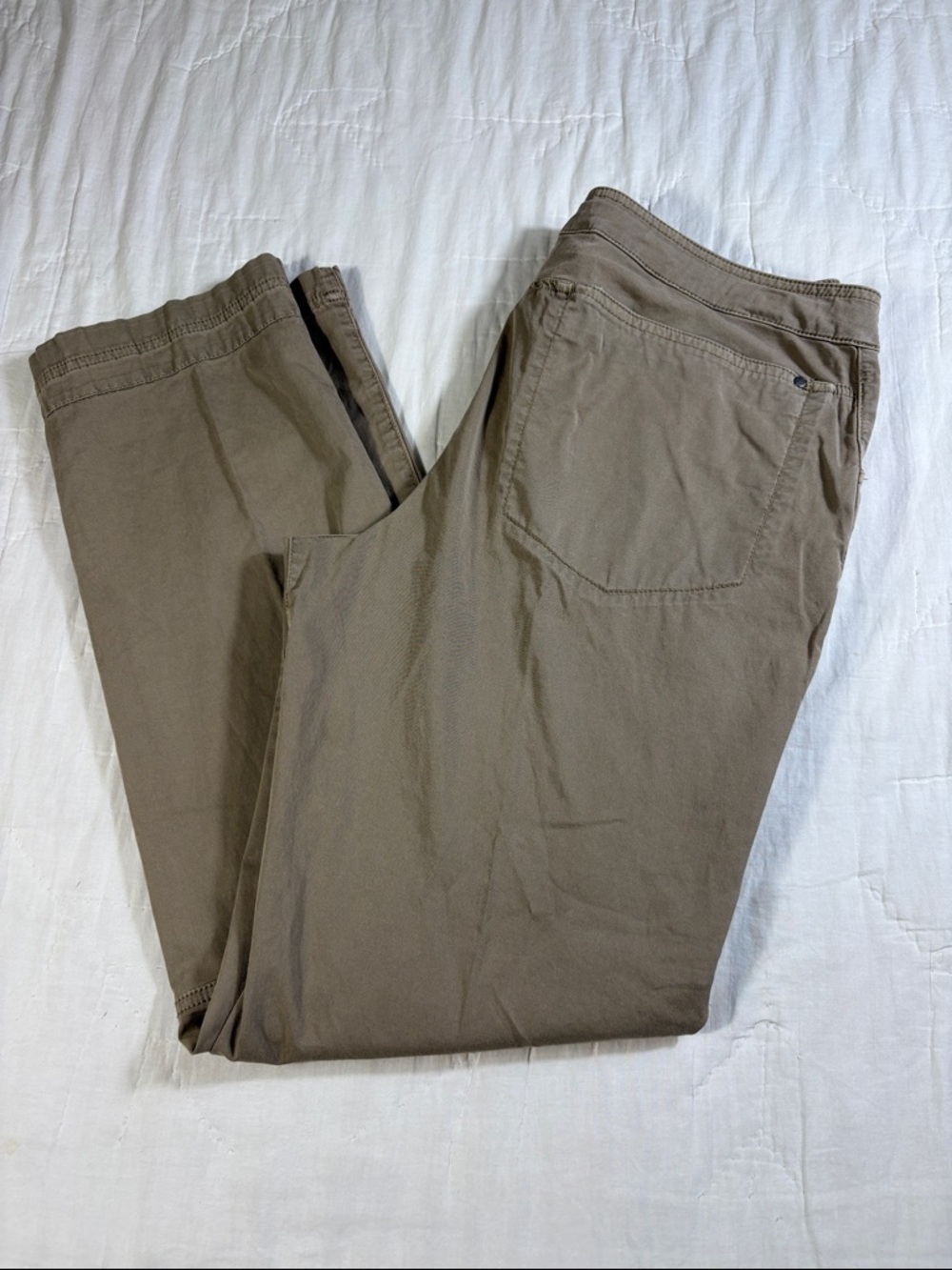 Gorpcore Orvis Everyday Stretch Chino Pants Khaki Tan/Taupe Straight Leg Size 10 - Picture 11 of 12